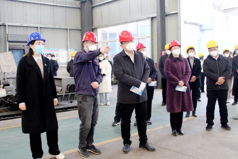 馬村區(qū)委書記師少輝，區(qū)委副書記、區(qū)長(zhǎng)王婕等人到演風(fēng)公司進(jìn)行調(diào)研